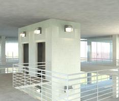 Commercial project stairwell rough