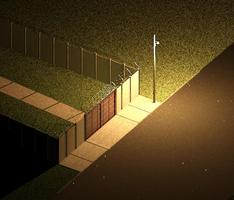 Vista Noche de Porton Entrada