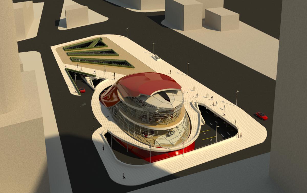 Dance club in Vilnius: day scene