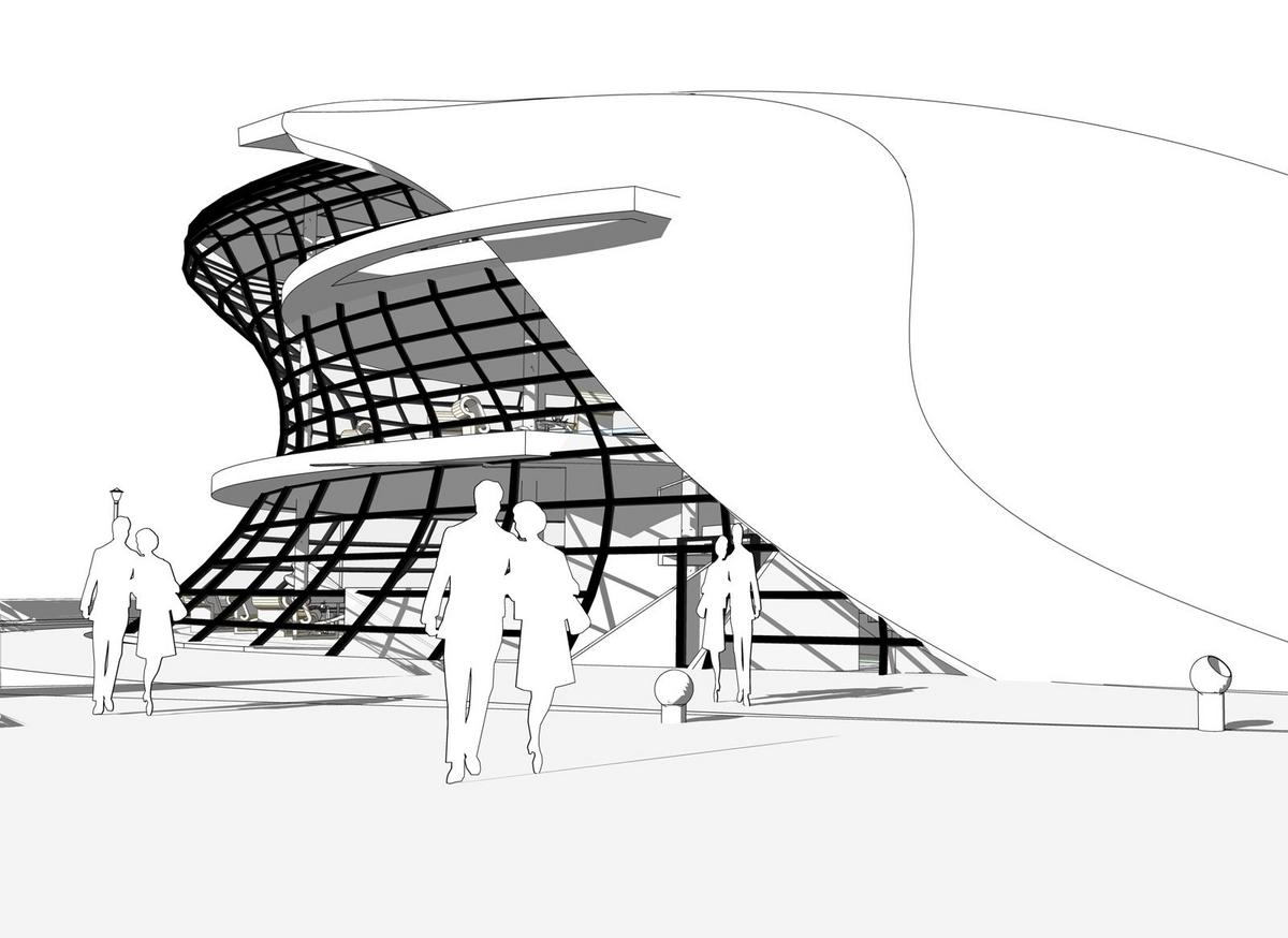 Dance club in Vilnius: main entrance