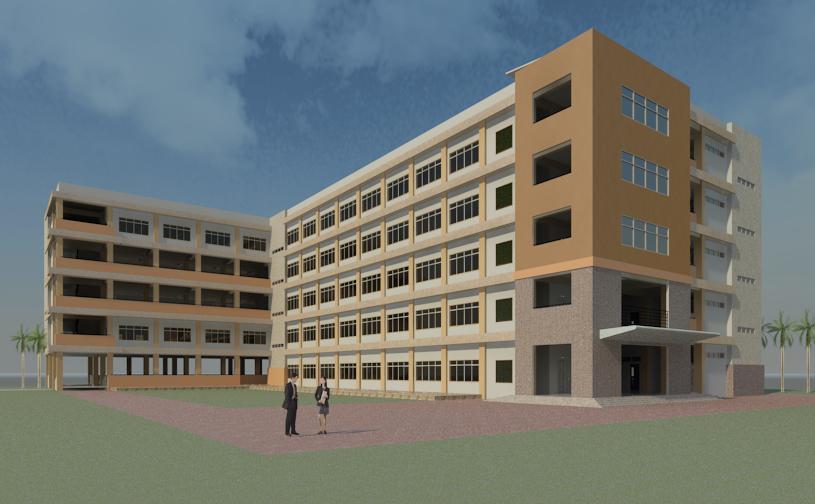 5 st0rey L shape graduate schooll building