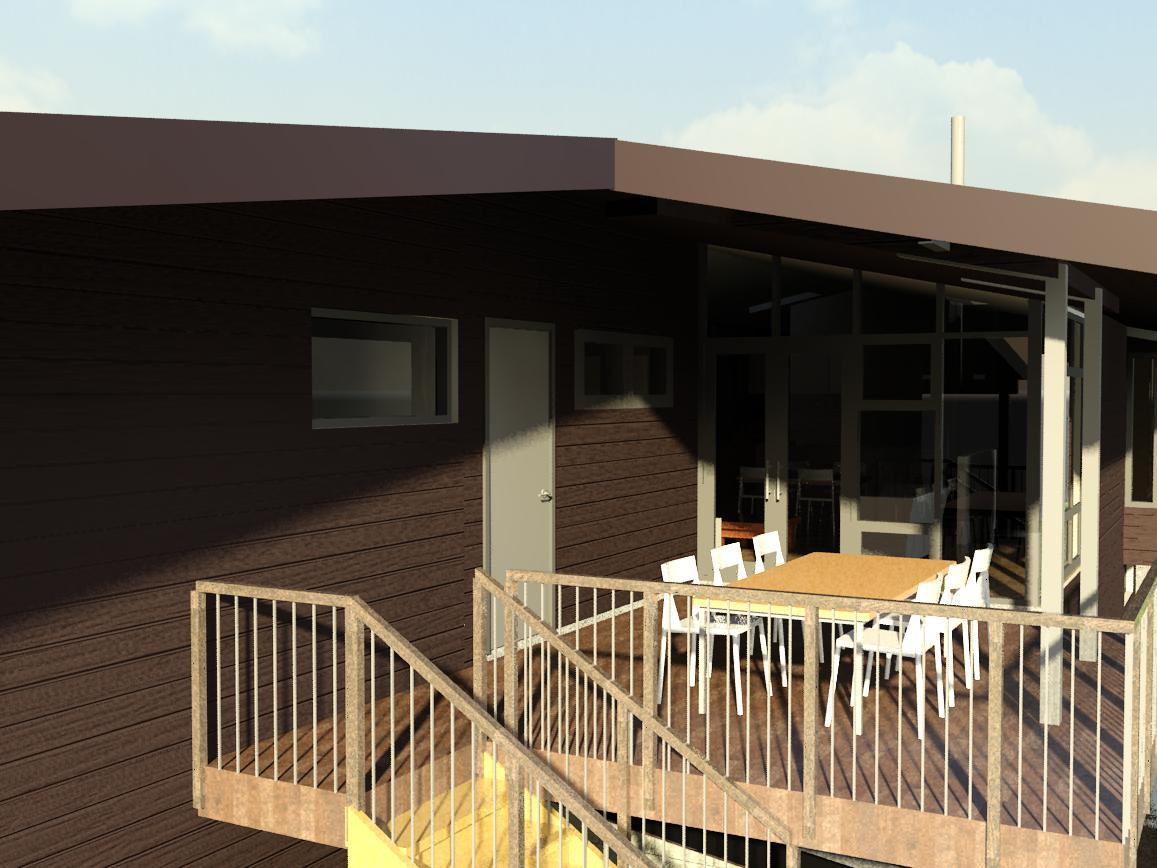 SPA apartment deck winter 3pm