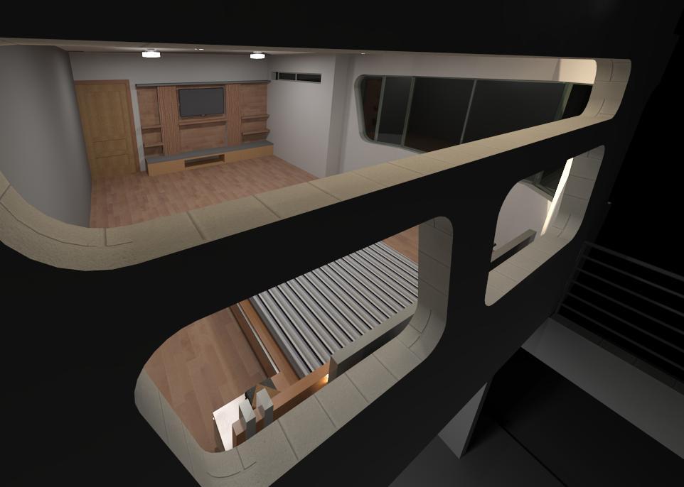 DISEÑO DE DORMITORIO VISTA EXTERIOR