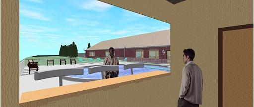 View From the Outdoor Bar at TJ's Motel