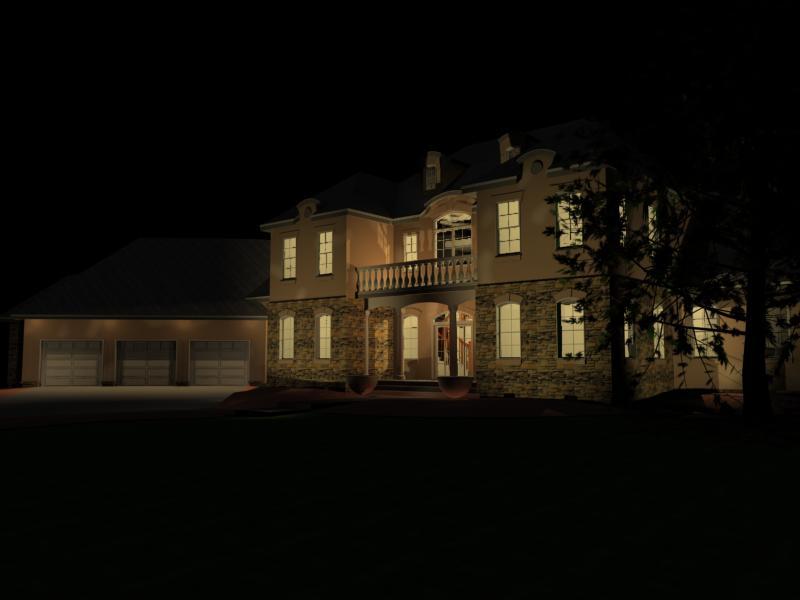 Upscale Home at Night