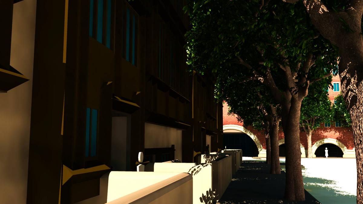 Row House Neighborhood with Robotic Garage