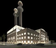 Market Street Power Plant at Night