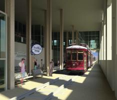 Trolley stop inside Power Plant