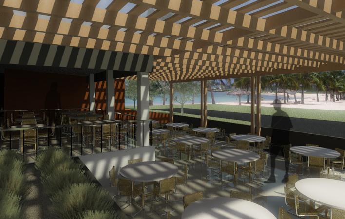 restaurant in the beach