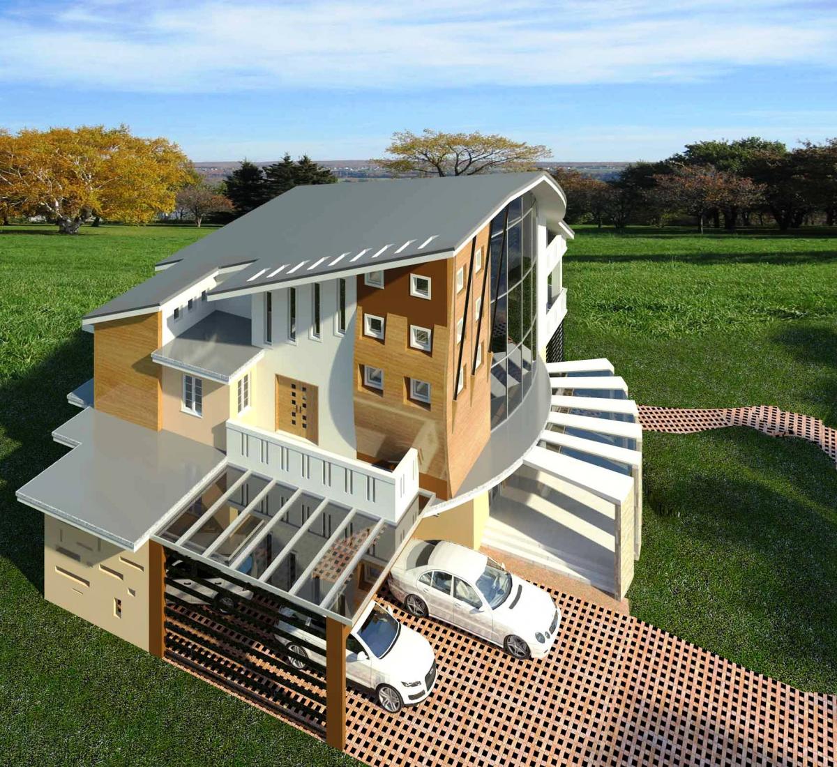 2 storey modern house