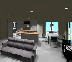 Living area, Revit Radiosity/Raytrace-Render