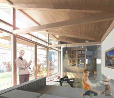 Split Row House Interior