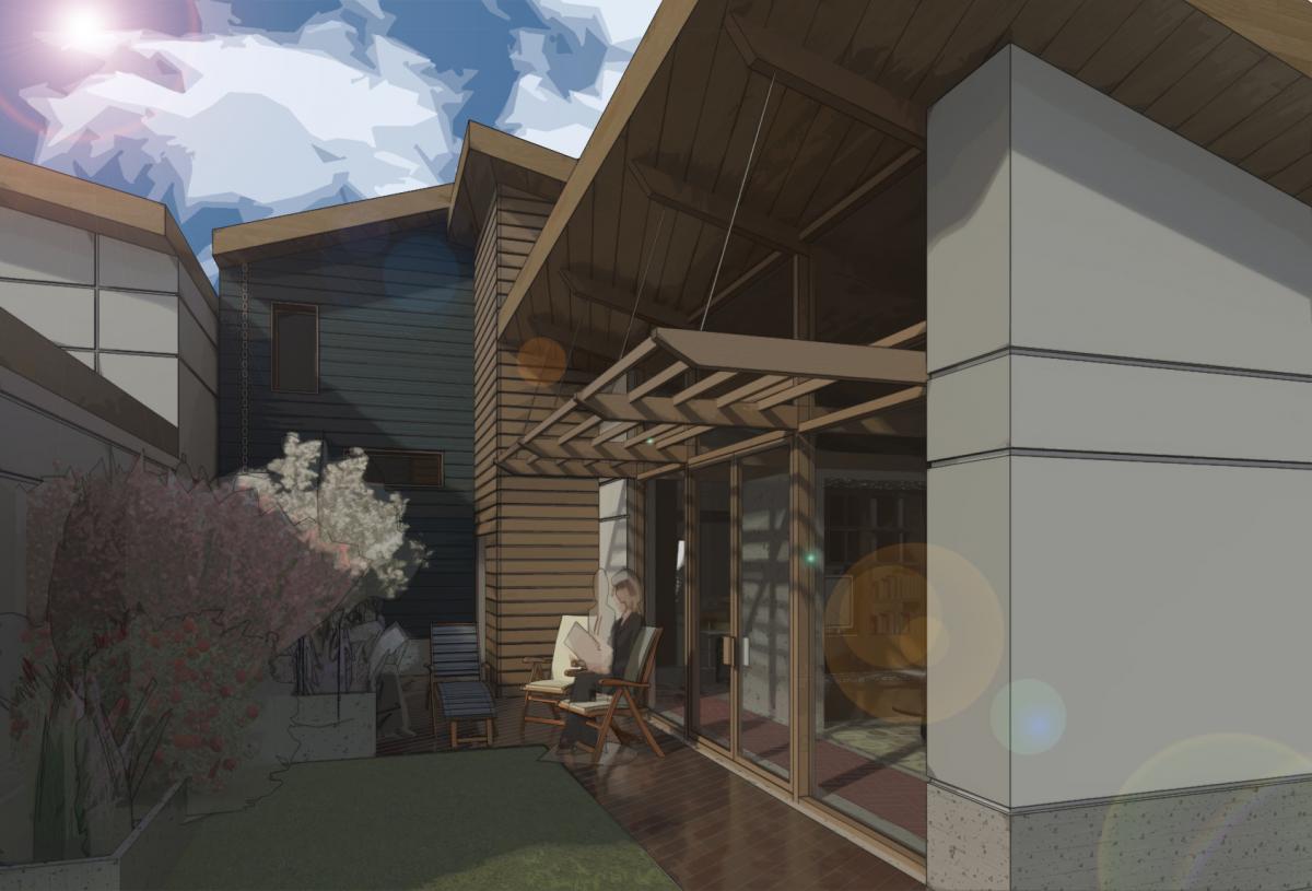 Split Rowhouse Backyard