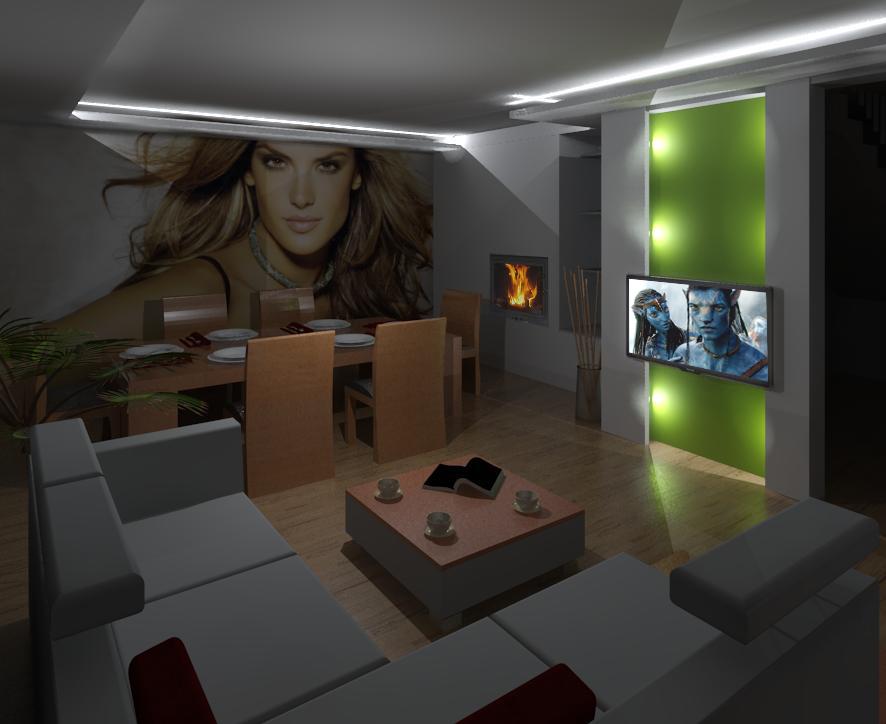 living and dining room