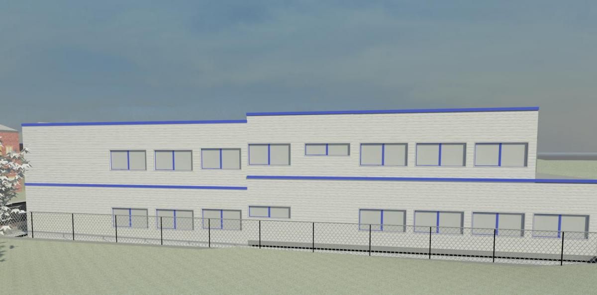 Right view temporary school Hulsberg