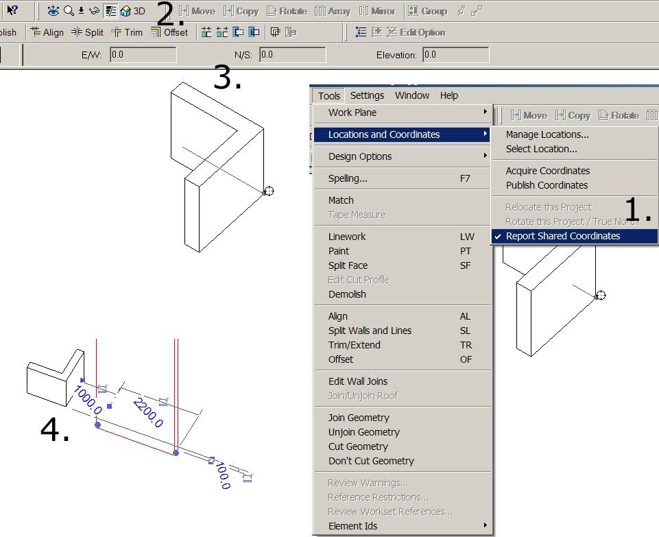How to find ORIGO in Revit