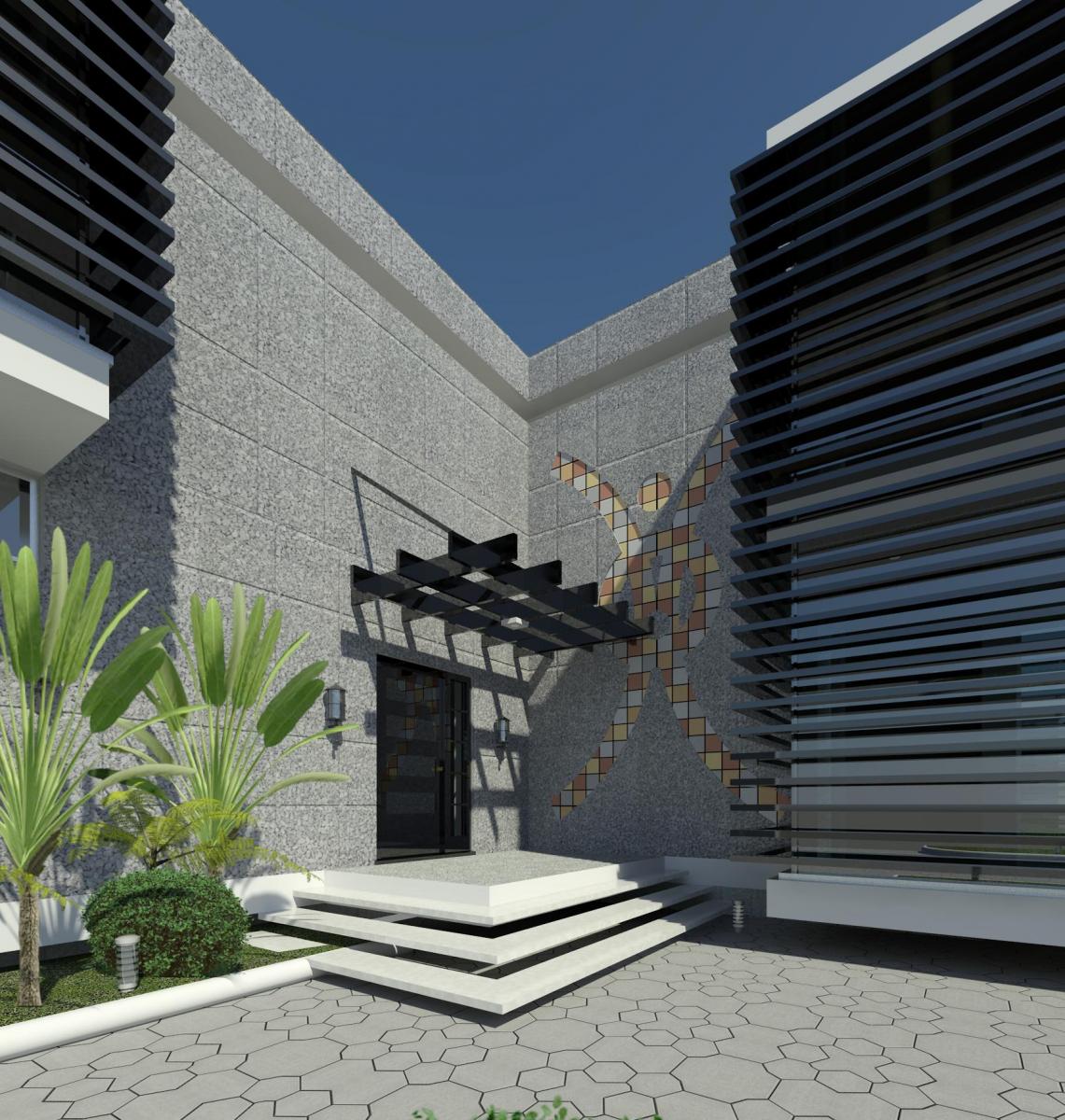 Modern Residence entry