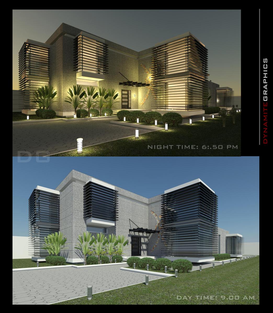 MODERN RESIDENCE NIGHT AND DAY