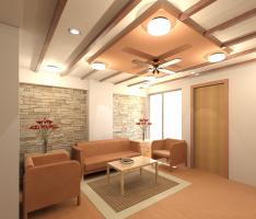 interior of drawing cum living room