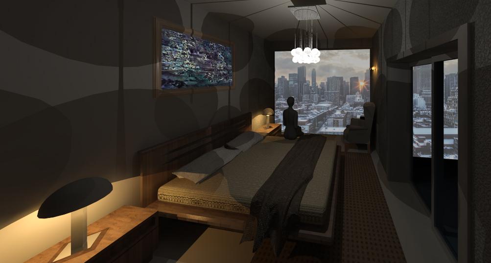 Relaxing in the bedroom