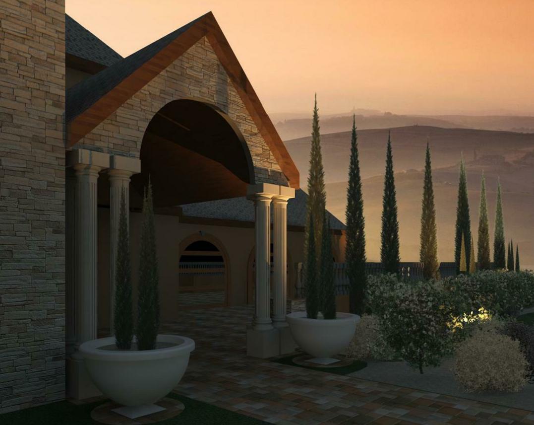 Tuscan Estate Port Cochere