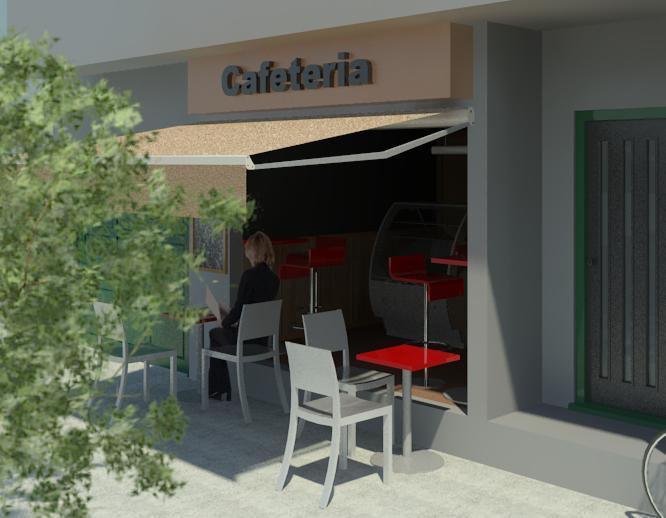 Small Coffe Shop exterior 2