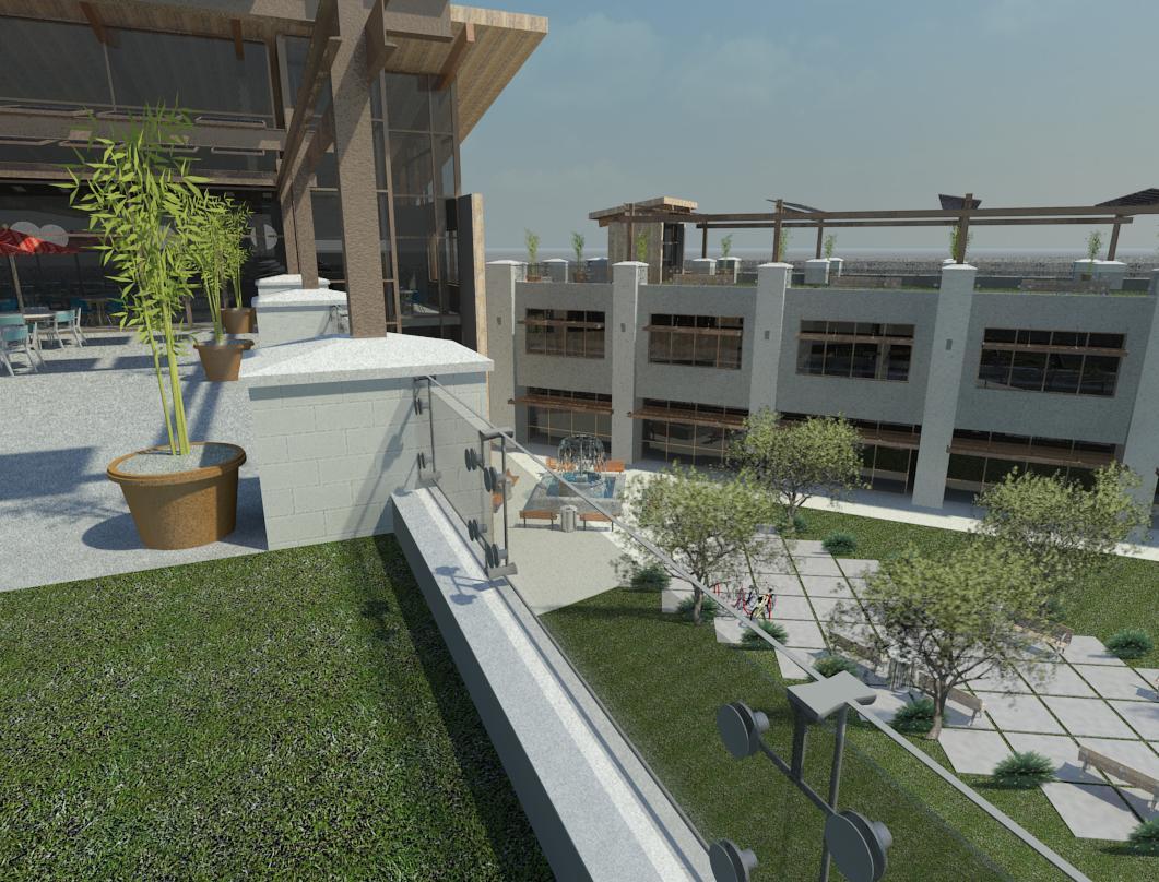 view over office balcony