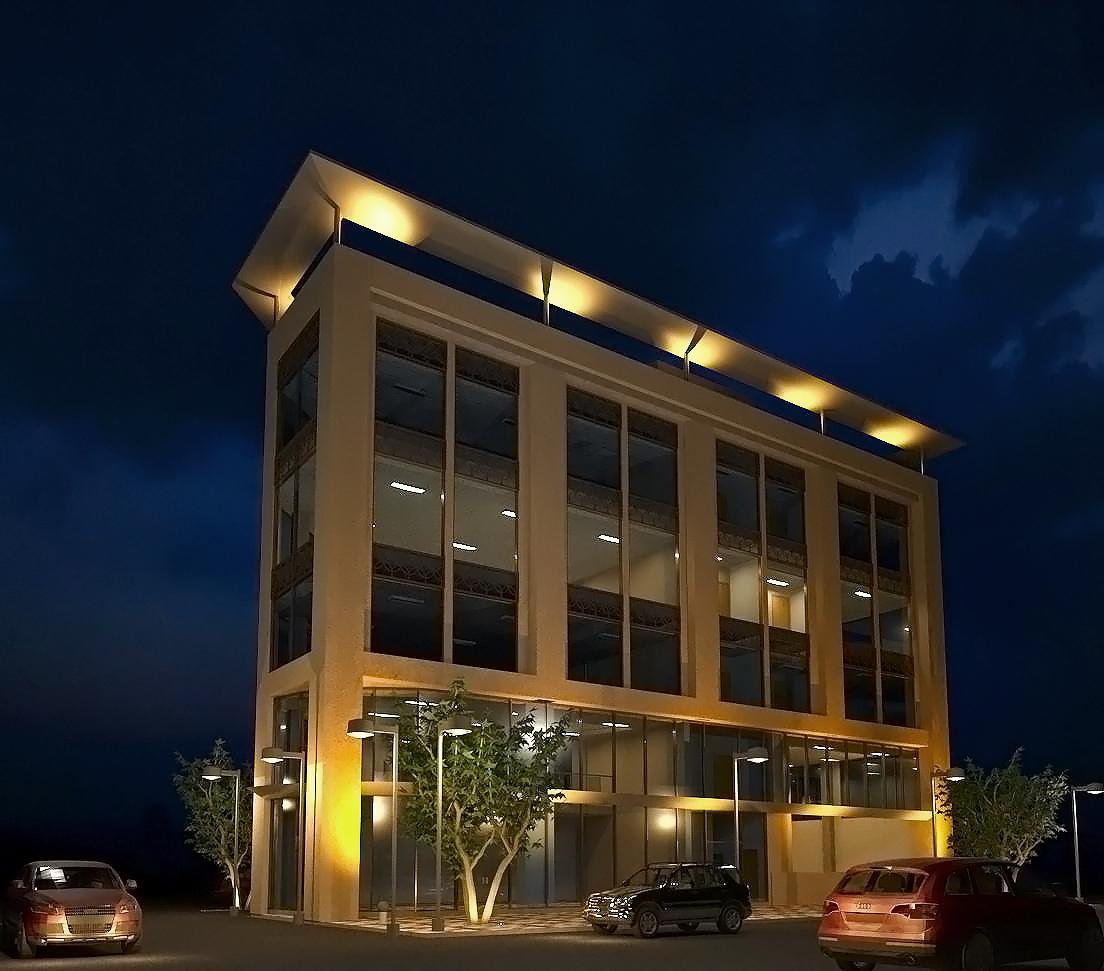 OFFICE BLDG.NIGHT SCENE, DOHA QATAR