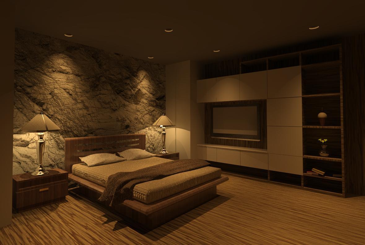 Exposed Rock in Bedroom