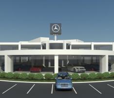 merc benz dealership (front approach)