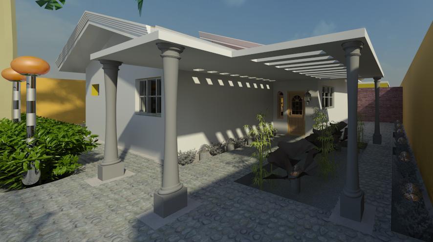 Detalhes do Jardim e Entrada Principal