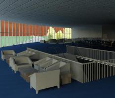 airport at sunset interior