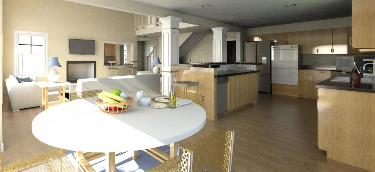 shore house interior