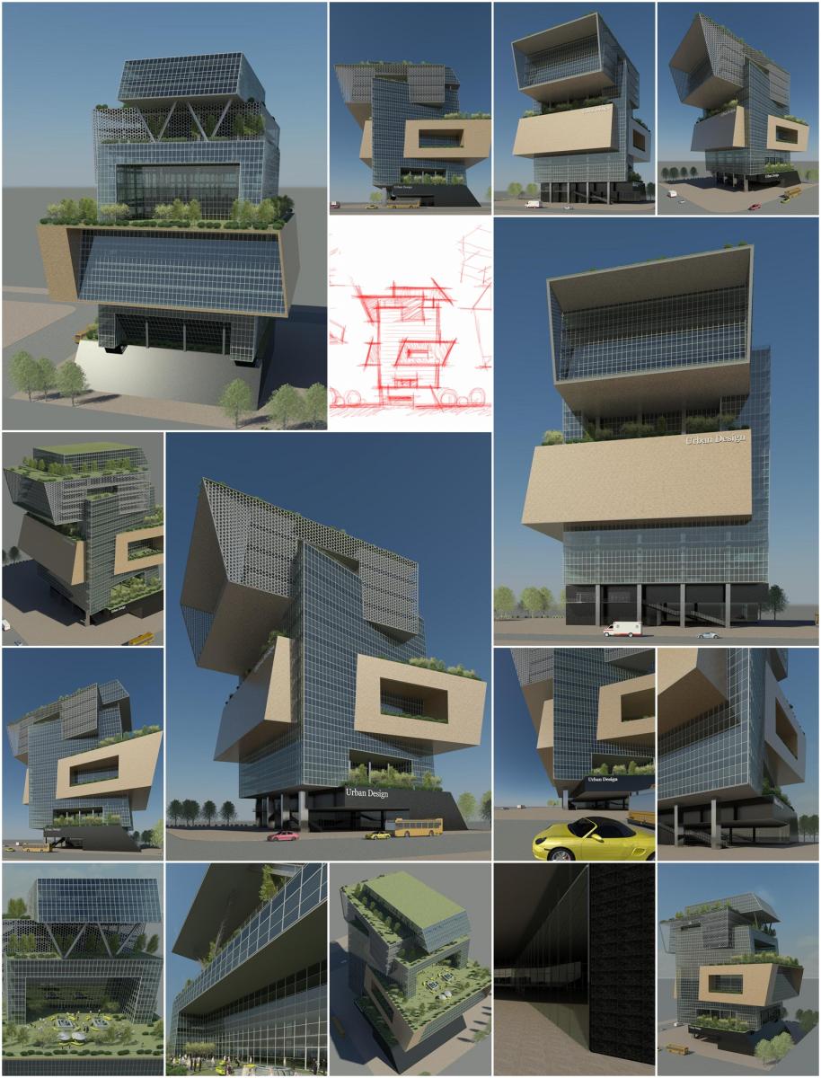 REVIT-어번디자인 Green Tower 계획안