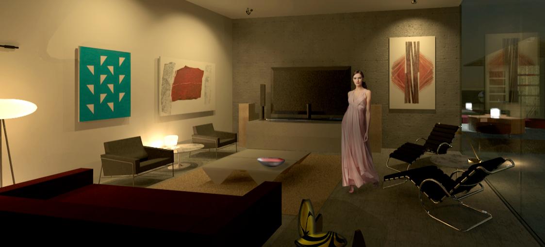 Tribe Project / Swallows House / living room night