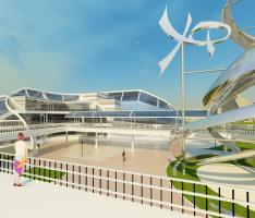 View on the industrial building