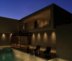Modern House Night rendering