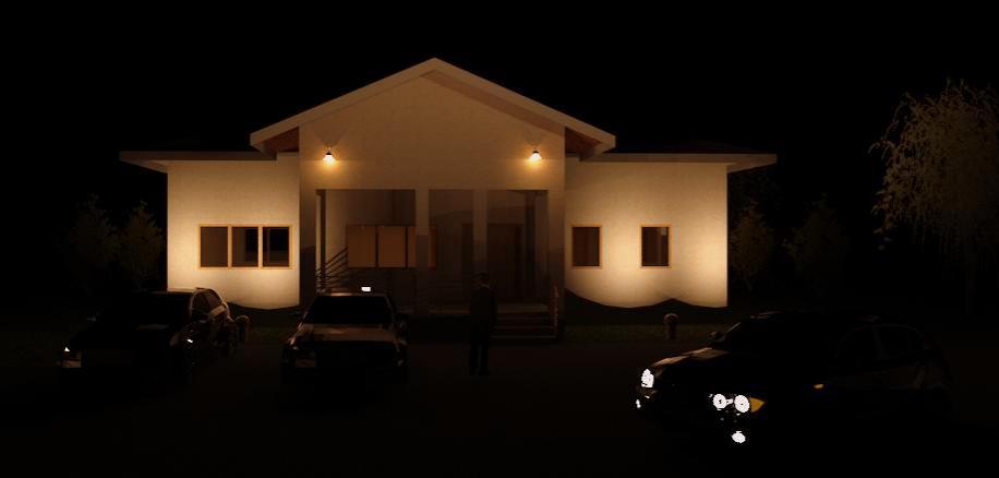 2-Bedroom residence- night time render