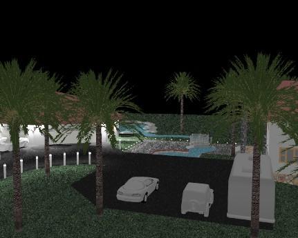 Flordia house front night