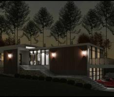 lodge n the woods-night