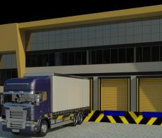 Fachada de una Bodega con Oficinas