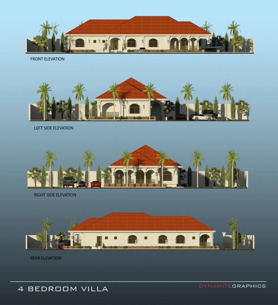 4bdrm villa elevations