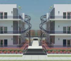 Front View of Building