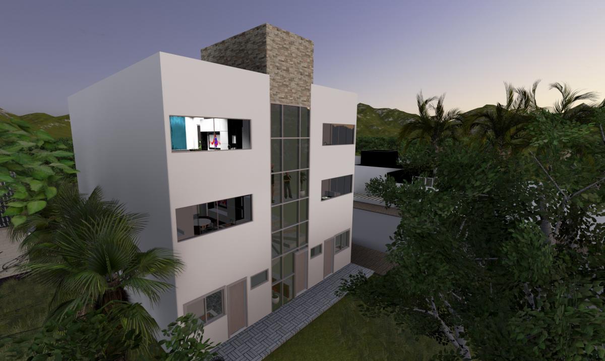 Fachada Fundos Entardecer