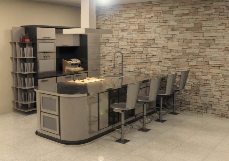 Kitchen Morden Revit