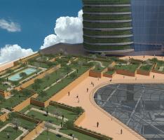 View Of Roof Garden From North Tower