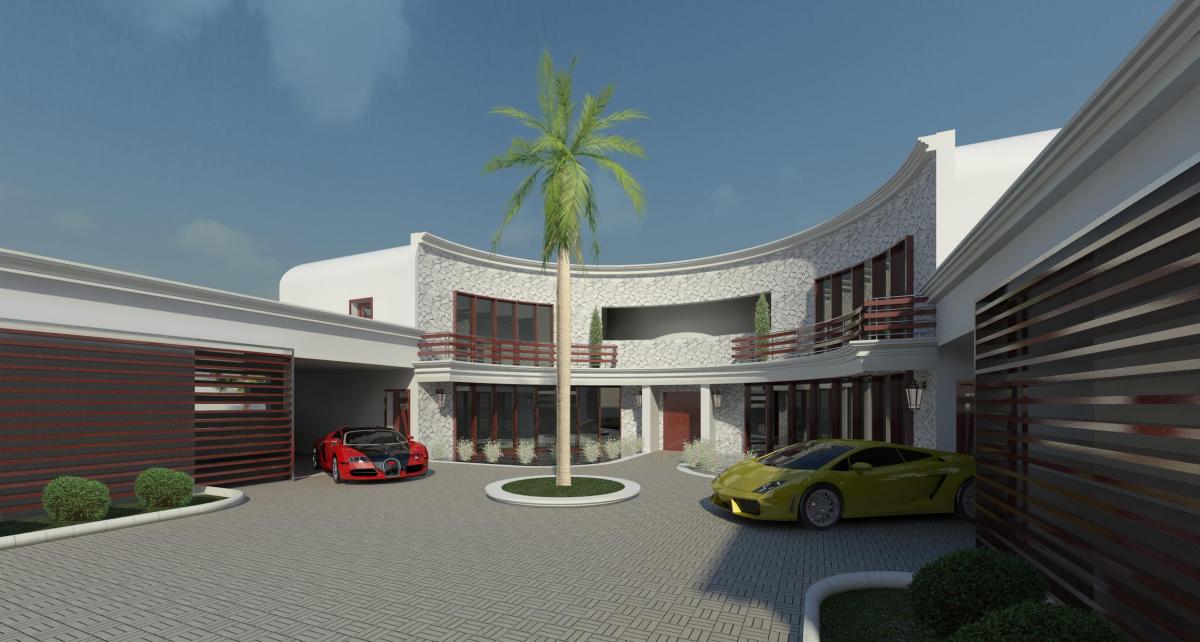modern villa-garage