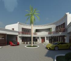 modern villa-garage