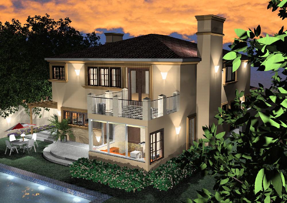 Rear Exterior (Night)