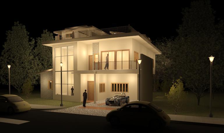 cherry residence night scene